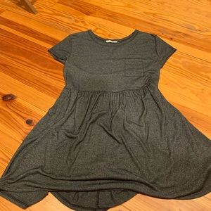 Acemi: Black Short Sleeved Dress